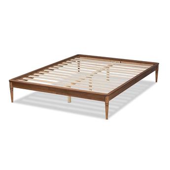 Baxton studio mg0061walnutqueenframe 4