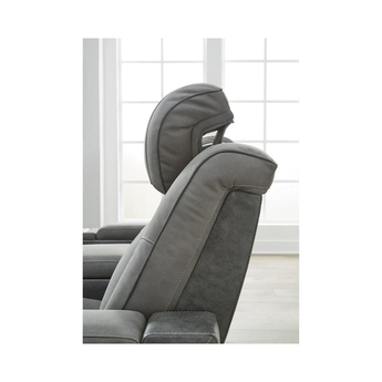 Next-Gen DuraPella Power Reclining Leather Look Sofa - Grey — thumbnail 10