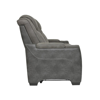 Next-Gen DuraPella Power Reclining Leather Look Sofa - Grey — thumbnail 3