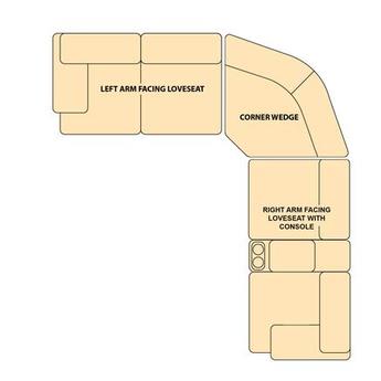 Furniture of america cm6982brsectional 2