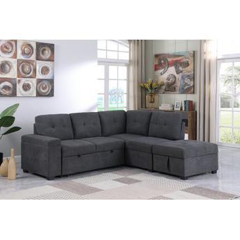  89 Upholstery Sleeper Sectional Sofa with Storage