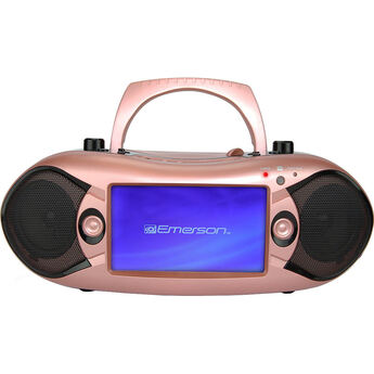 7” Bluetooth® DVD Boombox with AM/FM Radio & Stereo Speakers - Rose Gold