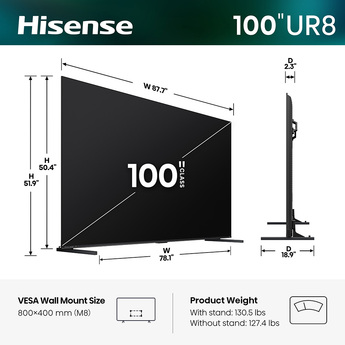 100" Class UR8 Series RGB MiniLED 4K Google TV — thumbnail 2