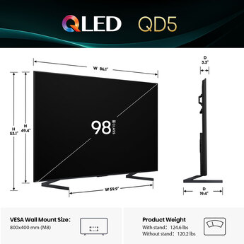 98" Class QD5 Series QLED 4K Google TV — thumbnail 4