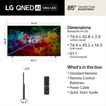 LG QNED75B 85" 4K HDR Smart Mini LED TV — thumbnail 8