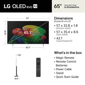 LG B6 65" 4K HDR Smart OLED TV — thumbnail 6