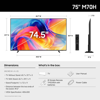 Samsung M70H 75" 4K HDR Smart Mini-LED TV — thumbnail 12