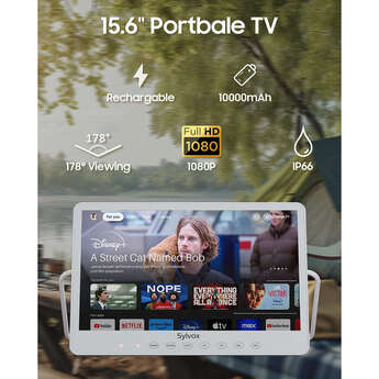 15.6" Smart Waterproof Portable Battery Powered TV — thumbnail 4