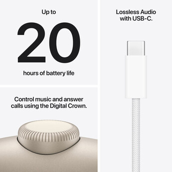 Apple AirPods Max 2 Wireless Over-Ear Closed-Back Headphones (Starlight) — thumbnail 8