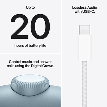 Apple AirPods Max 2 Wireless Over-Ear Closed-Back Headphones (Blue) — thumbnail 8
