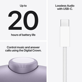 Apple AirPods Max 2 Wireless Over-Ear Closed-Back Headphones (Purple) — thumbnail 8