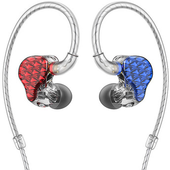 Fiio FA7 Quad Driver Balanced Armature In-Ear Monitors (Red/Blue)