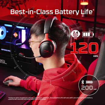 HyperX Cloud III S Wireless Gaming Headset (Black/Red) — thumbnail 12