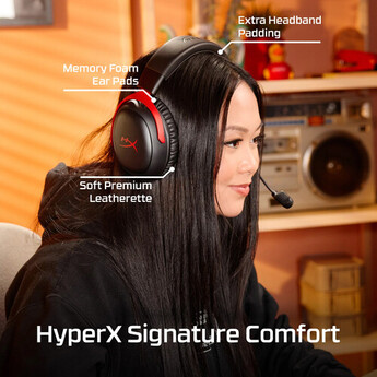 HyperX Cloud III S Wireless Gaming Headset (Black/Red) — thumbnail 15