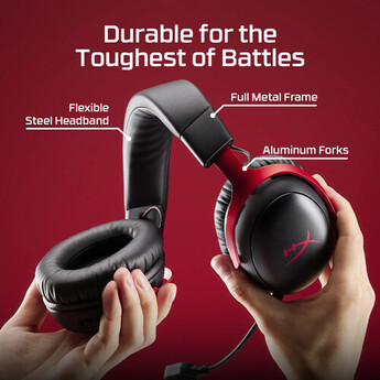 HyperX Cloud III S Wireless Gaming Headset (Black/Red) — thumbnail 9