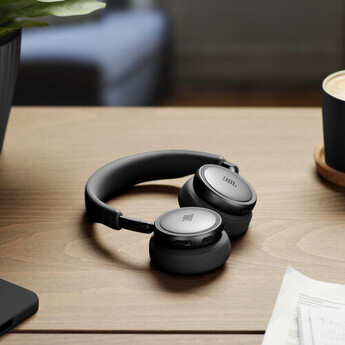 JBL Live 680NC Wireless Noise-Canceling On-Ear Headphones (Black) — thumbnail 6