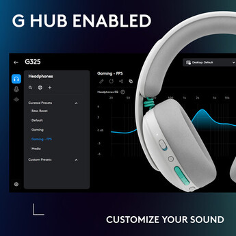 Logitech G G325 LIGHTSPEED Wireless Gaming Headset (White) — thumbnail 10