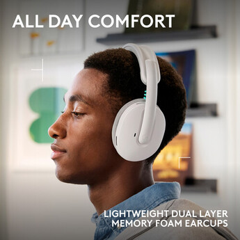 Logitech G G325 LIGHTSPEED Wireless Gaming Headset (White) — thumbnail 3