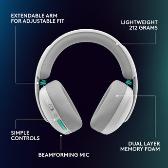 Logitech G G325 LIGHTSPEED Wireless Gaming Headset (White) — thumbnail 9