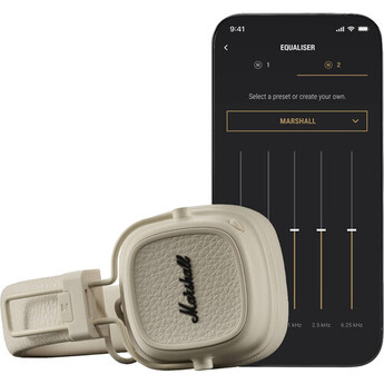 marshall Major V On-Ear Wireless Bluetooth Headphones (Cream) — thumbnail 6