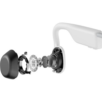 SHOKZ OpenMove Wireless Open-Ear Headphones (Alpine White) — thumbnail 3