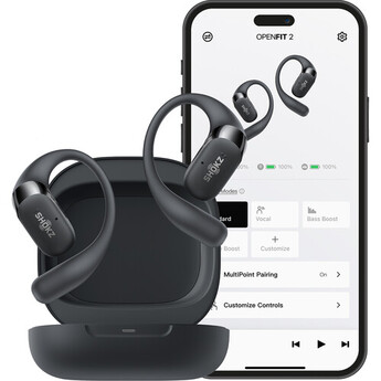 SHOKZ OpenFit 2+ True Wireless Open-Ear Headphones (Black) — thumbnail 6