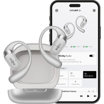SHOKZ OpenFit 2+ True Wireless Open-Ear Headphones (Gray) — thumbnail 6