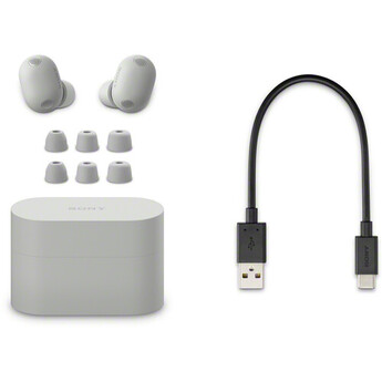 Sony WF-1000XM6 True Wireless Noise-Canceling Earbuds (Platinum Silver) — thumbnail 4