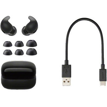 Sony LinkBuds Fit True Wireless Noise-Canceling Earbuds (Black) — thumbnail 7