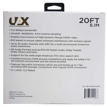 UAX 20 ft. High-Speed HDMI Cable