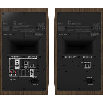 Klipsch The Sevens Powered Bookshelf Speakers -Pair (Walnut0 — thumbnail 2