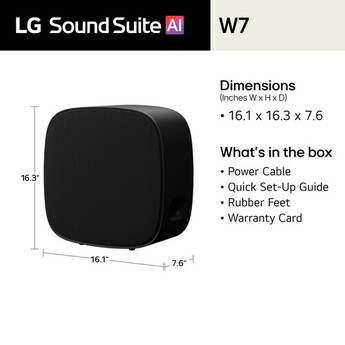 LG Sound Suite W7 8" Subwoofer (Black) — thumbnail 11
