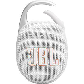 JBL Clip 5 Portable Waterproof Wireless Speaker (White) — thumbnail 2