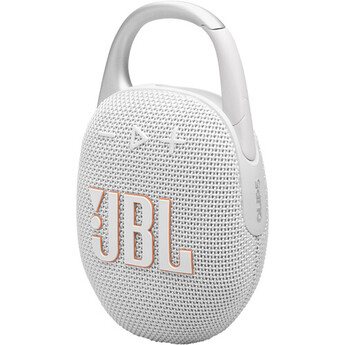 JBL Clip 5 Portable Waterproof Wireless Speaker (White) — thumbnail 3