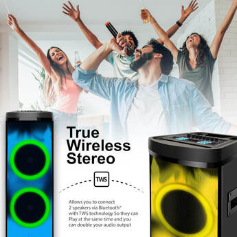 Supersonic 2x 12 inch Bluetooth Speaker with Light Show — thumbnail 3