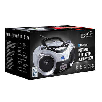 Supersonic Portable Bluetooth Audio System - Silver — thumbnail 2