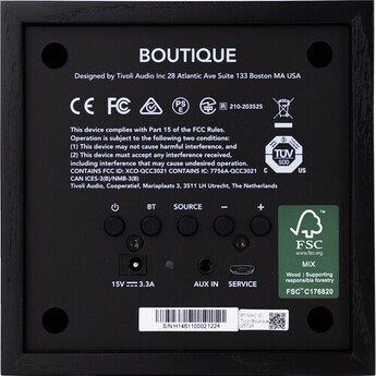 Tivoli Boutique Bluetooth Speaker (Black) — thumbnail 2