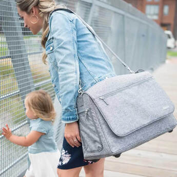 bbluv Ultra Complete Diaper Bag - Heather Gray — thumbnail 5