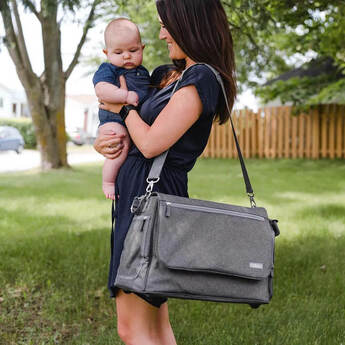 bbluv Ultra Complete Diaper Bag - Heather Gray — thumbnail 6