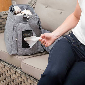 bbluv Ultra Complete Diaper Bag - Heather Gray — thumbnail 7