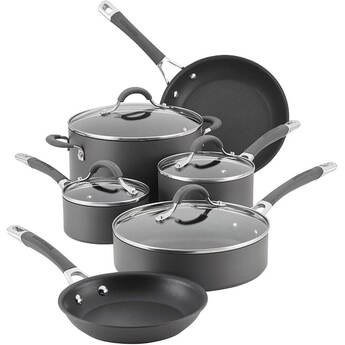 Circulon Radiance Hard Anodized Nonstick 10-Piece Cookware Set - Gray