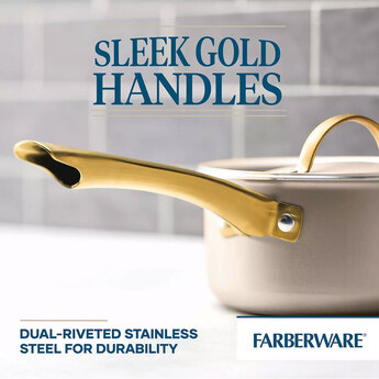 Radiant Aluminum 12-Piece Cookware Set - Champagne — thumbnail 10