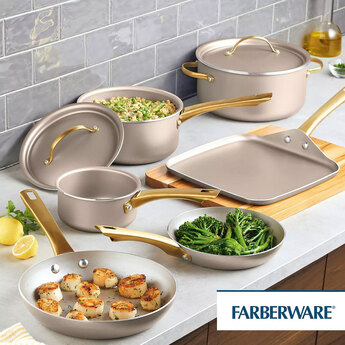 Radiant Aluminum 12-Piece Cookware Set - Champagne — thumbnail 11