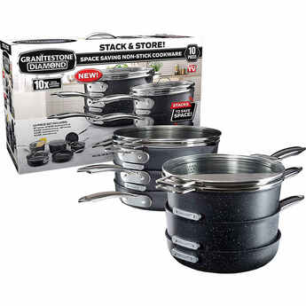 GRANITESTONE 10 PCS STACK PANS