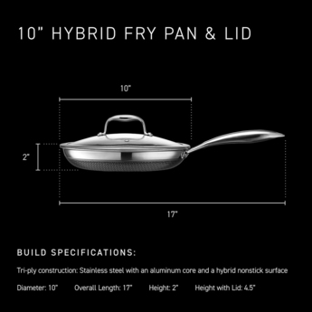 10" Hybrid Nonstick Frying Pan with Lid — thumbnail 3