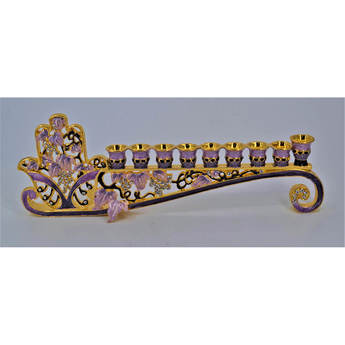 Jay Jaysons Inc. Hamsa Menorah - Purple
