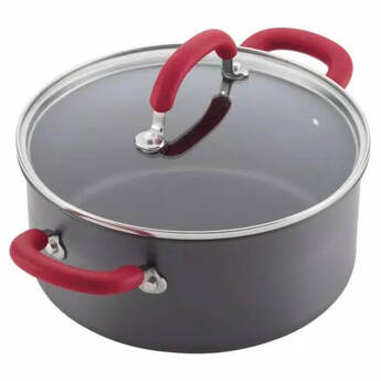 Rachael Ray 11-Piece Hard-Anodized Aluminum Nonstick Cookware Set - Red — thumbnail 2