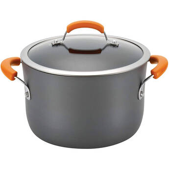 Rachael Ray 14-Piece Hard Anodized Cookware Set - Gray/Orange — thumbnail 10