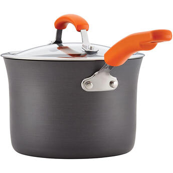Rachael Ray 14-Piece Hard Anodized Cookware Set - Gray/Orange — thumbnail 4