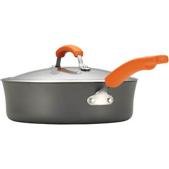 Rachael Ray 14-Piece Hard Anodized Cookware Set - Gray/Orange — thumbnail 8